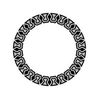 Ornamental pattern design circle frame. Ornamental Circular Knot Pattern. Border pattern design vector