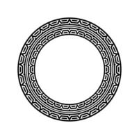 Ornamental pattern design circle frame. Ornamental Circular Knot Pattern. Border pattern design vector