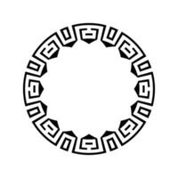 Ornamental pattern design circle frame. Ornamental Circular Knot Pattern. Border pattern design vector