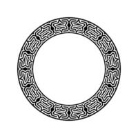 Ornamental pattern design circle frame. Ornamental Circular Knot Pattern. Border pattern design vector