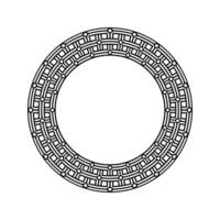 Ornamental pattern design circle frame. Ornamental Circular Knot Pattern. Border pattern design vector