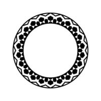 Ornamental pattern design circle frame. Ornamental Circular Knot Pattern. Border pattern design vector