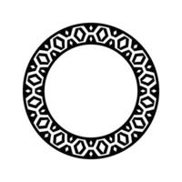Ornamental pattern design circle frame. Ornamental Circular Knot Pattern. Border pattern design vector
