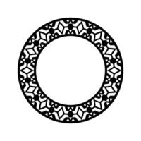 Ornamental pattern design circle frame. Ornamental Circular Knot Pattern. Border pattern design vector