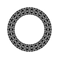Ornamental pattern design circle frame. Ornamental Circular Knot Pattern. Border pattern design vector