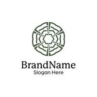 Abstract symmetric Mandala Pattern Logo Design Template vector