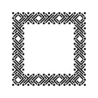 Ornamental Geometric Square Border Pattern Design with Symmetrical Shapes vector