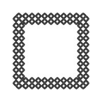 Ornamental Geometric Square Border Pattern Design with Symmetrical Shapes vector