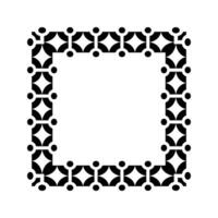 Ornamental Geometric Square Border Pattern Design with Symmetrical Shapes vector