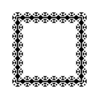 Ornamental Geometric Square Border Pattern Design with Symmetrical Shapes vector