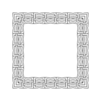 Ornamental Geometric Square Border Pattern Design with Symmetrical Shapes vector