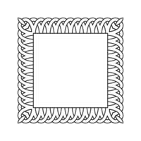 Ornamental Geometric Square Border Pattern Design with Symmetrical Shapes vector