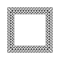 Ornamental Geometric Square Border Pattern Design with Symmetrical Shapes vector