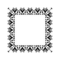 Ornamental Geometric Square Border Pattern Design with Symmetrical Shapes vector