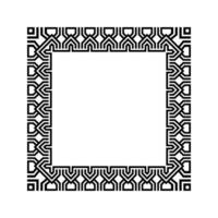 Ornamental Geometric Square Border Pattern Design with Symmetrical Shapes vector