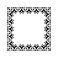 Ornamental Geometric Square Border Pattern Design with Symmetrical Shapes vector