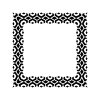 Ornamental Geometric Square Border Pattern Design with Symmetrical Shapes vector