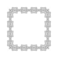 Ornamental Geometric Square Border Pattern Design with Symmetrical Shapes vector