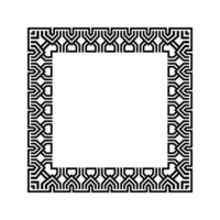 Ornamental Geometric Square Border Pattern Design with Symmetrical Shapes vector