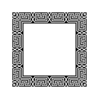 Ornamental Geometric Square Border Pattern Design with Symmetrical Shapes vector