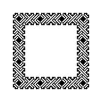Ornamental Geometric Square Border Pattern Design with Symmetrical Shapes vector