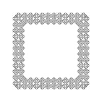 Ornamental Geometric Square Border Pattern Design with Symmetrical Shapes vector