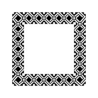Ornamental Geometric Square Border Pattern Design with Symmetrical Shapes vector