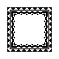 Ornamental Geometric Square Border Pattern Design with Symmetrical Shapes vector