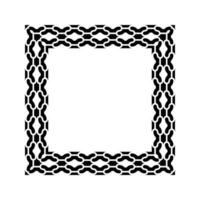 Ornamental Geometric Square Border Pattern Design with Symmetrical Shapes vector
