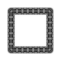 Ornamental Geometric Square Border Pattern Design with Symmetrical Shapes vector