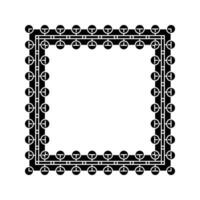Ornamental Geometric Square Border Pattern Design with Symmetrical Shapes vector