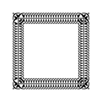 Ornamental Geometric Square Border Pattern Design with Symmetrical Shapes vector