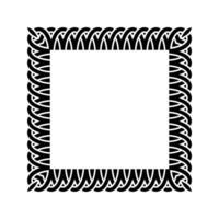 Ornamental Geometric Square Border Pattern Design with Symmetrical Shapes vector