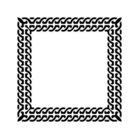 Ornamental Geometric Square Border Pattern Design with Symmetrical Shapes vector