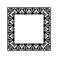 Ornamental Geometric Square Border Pattern Design with Symmetrical Shapes vector
