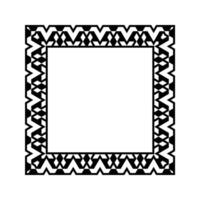 Ornamental Geometric Square Border Pattern Design with Symmetrical Shapes vector