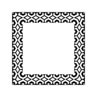 Ornamental Geometric Square Border Pattern Design with Symmetrical Shapes vector