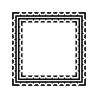 Ornamental Geometric Square Border Pattern Design with Symmetrical Shapes vector