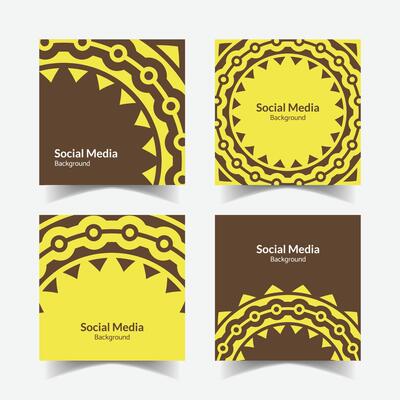 Ornamental pattern background square template design