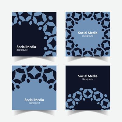 Ornamental pattern background square template design