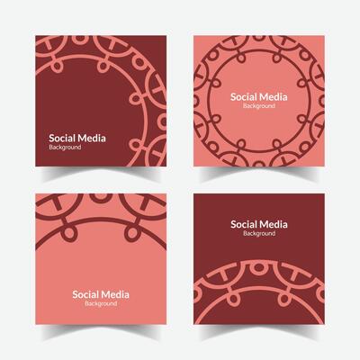 Ornamental pattern background square template design