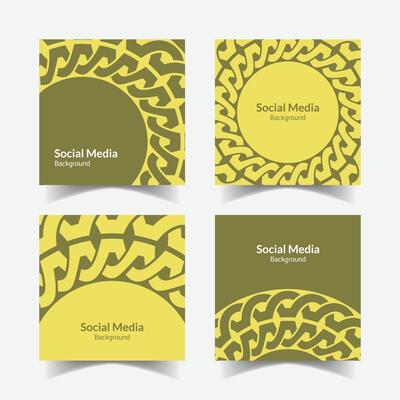 Ornamental pattern background square template design