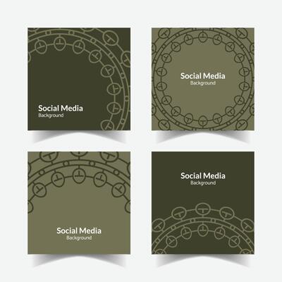 Ornamental pattern background square template design