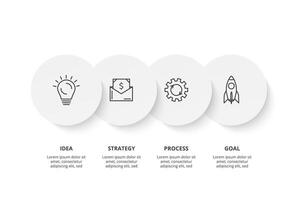 SWOT diagram with 4 steps, options, parts or processes. Threats, weaknesses, strengths, opportunities of the company. vector