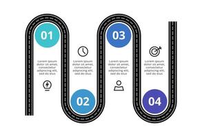 Creative concept for infographic with 4 steps, options, parts or processes. Business data visualization. vector