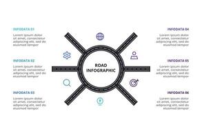 Creative concept for infographic with 6 steps, options, parts or processes. Business data visualization. vector