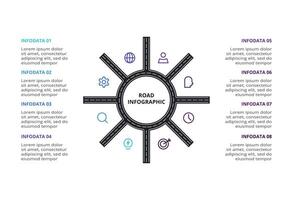Creative concept for infographic with 8 steps, options, parts or processes. Business data visualization. vector