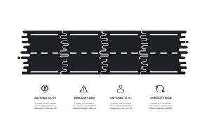 Creative concept for infographic with 4 steps, options, parts or processes. Business data visualization. vector