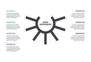 Creative concept for infographic with 7 steps, options, parts or processes. Business data visualization. vector