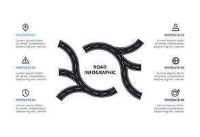 Creative concept for infographic with 6 steps, options, parts or processes. Business data visualization. vector